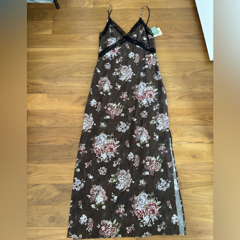 H&M Floral Maxi Dress - Black and Pink